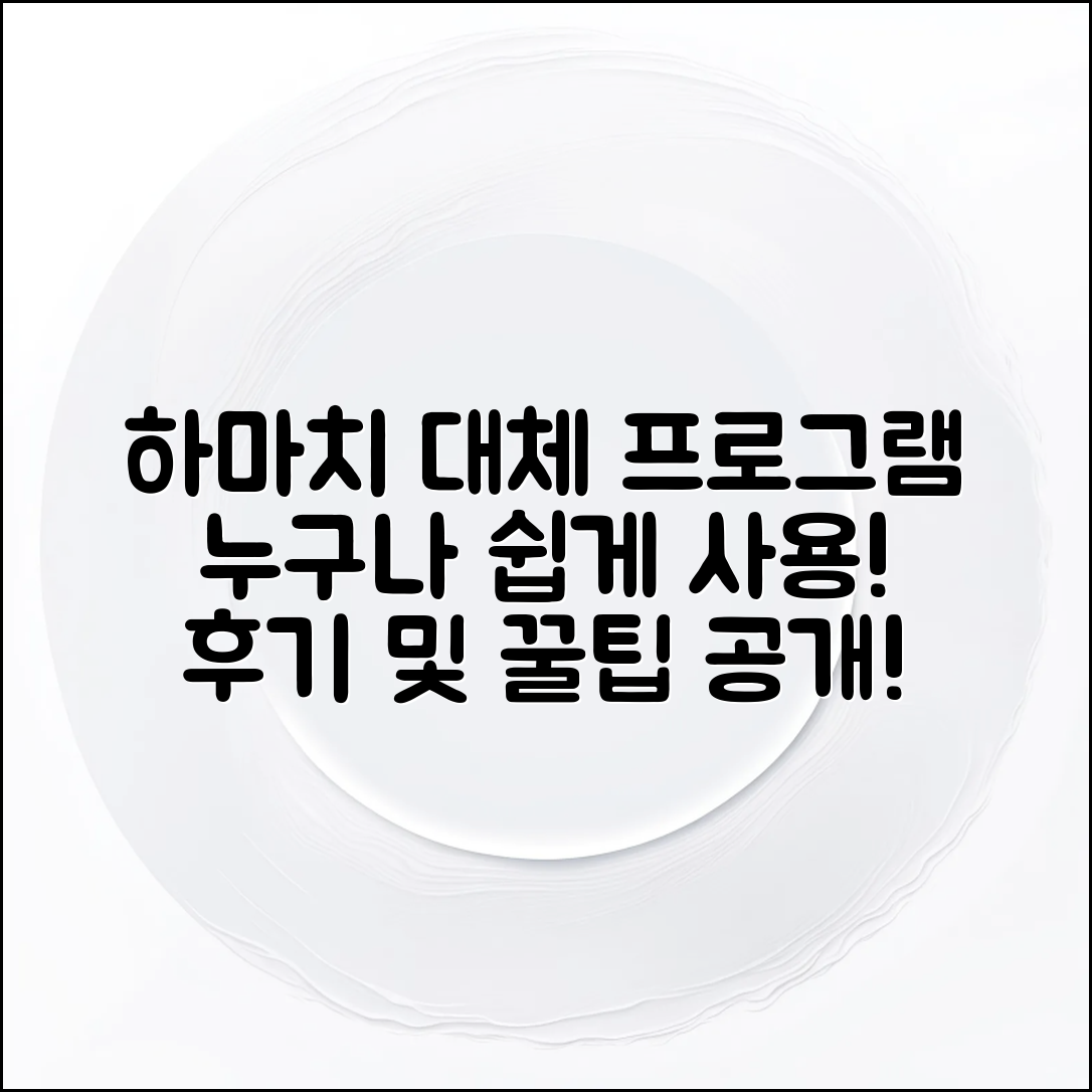 누구나 쉽게 사용해본 하마치 대체 프로그램 후기